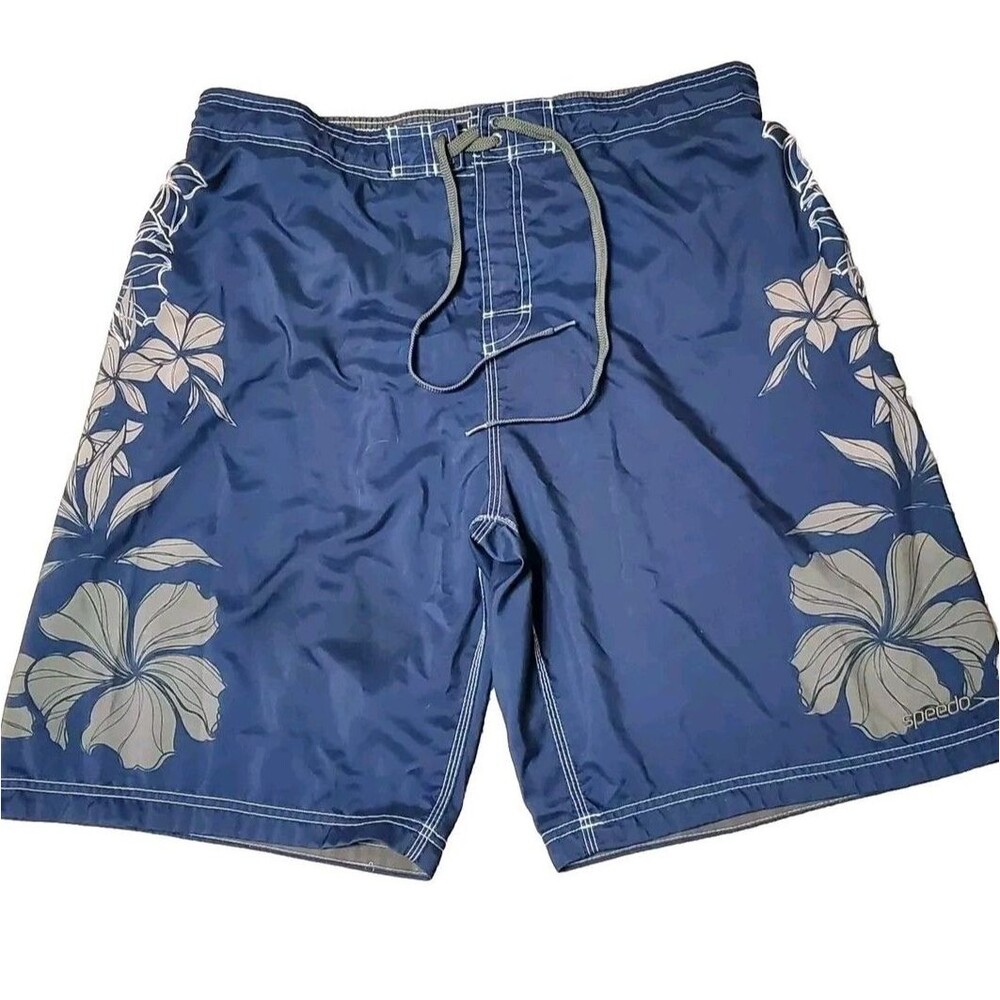Speedo Men's Sz XL Elastic Board Swim Trunks Shorts Bottoms Hawaiian